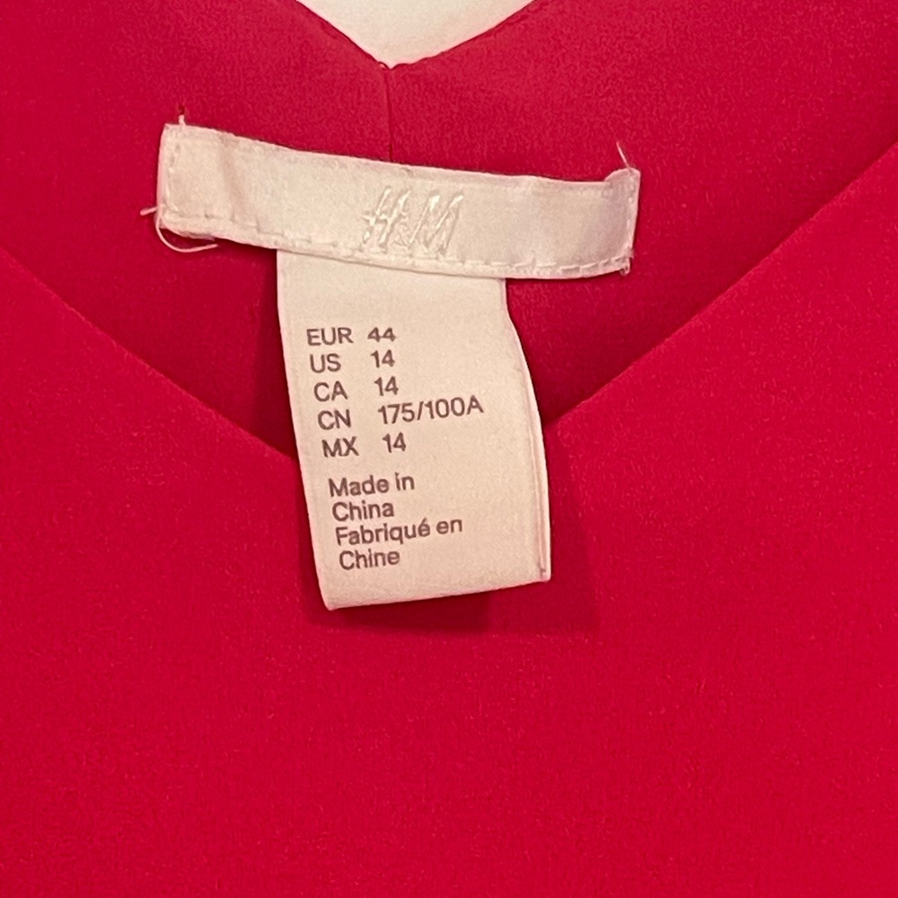 H&M Pink Fitted Sleeveless Camisole Size 14 - Picture 2 of 3